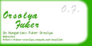 orsolya fuker business card